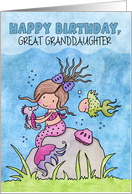 Personalized Relationship Birthday Great Granddaughter Mermaid Friends card