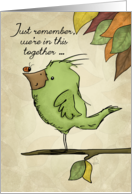 Happy Earth Day Bird and Ladybug on a Limb We’re in this Together card