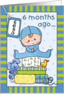Grandson’s Half Birthday Baby Boy and Gifts card