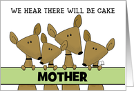 Customizable Happy Birthday Mother Four Chihuahuas Holding Sign card