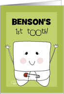 Customized Name Congratulations You Got Your 1st Tooth Baby Tooth card