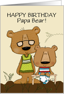 Happy Birthday From Son Papa Bear and Baby Boy Bear card