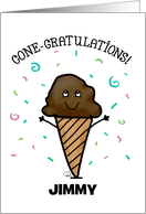 Customizable Congratulations Jimmy Ice Cream Cone CONEgratulations card