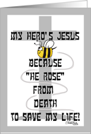 Happy Good Friday Hero is Jesus He Rose card