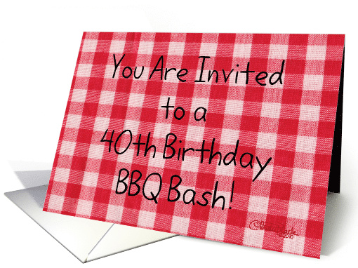 40th Birthday BBQ Invitation card (562977)