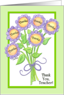 Bunch of Flowers Thank You for Teacher card
