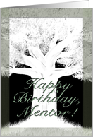 Tree Silhouette-Birthday for Mentor card