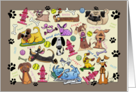 Dog Collage Happy Birthday to Veterinarian card