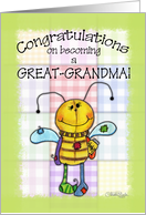 Congratulations on Becoming a Great Grandma Primitive Bee card