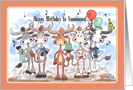 Longhorn Stampede Happy Birthday to You Longhorns with Gifts card