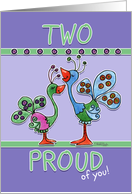 Congratulations-Two Proud Peafowl card