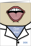 Congratulations on your New Job as a Dentist-Open Wide card