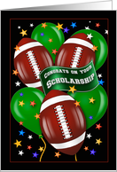 Football Theme Congratulations on Scholarship card