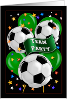 Soccer Team Party Invitations card