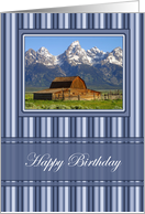 Barn Scene Happy Birthday Card