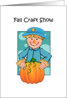 Happy Scarecrow Fall Craft Show Invitation card