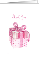 Pink Giftbox Thank You card