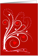 Valentine Sweetheart Tree-Red card