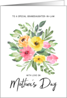Mother’s Day Granddaughter in Law Watercolor Floral Bouquet card