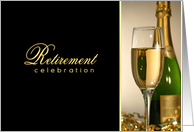 Retirement Party Invitations - Champagne Celebration card