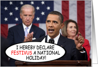 Happy Festivus From President Obama card