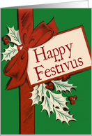 Vintage Package-Style Festivus Shopping Card