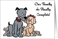 Complete Family Adoption Announcement Card
