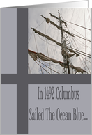 Brigantine Sails Columbus Day Card