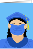 Coronavirus Female Masked Graduate card