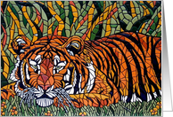 Mosaic BLANK INSIDE Tiger card