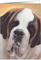 Saint Bernard Dog Painting card