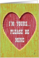 Valentine I’m Yours card