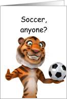 Soccer Team Party End of Season Fun Tiger Invitation card