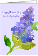 Happy Nurses Day Daughter Purple Lilac card