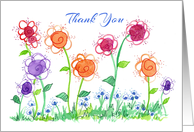 Administrative Professionals Day Thank You Colorful Flower Garden card
