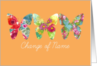 Change of Name Announcement Butterflies card