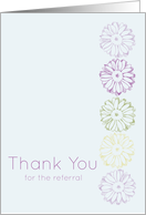 Referral Thank You Daisy Purple Flowers card