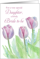 Bridal Shower Congratulations Daughter Tulips Watercolor card