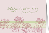 Happy Doctors’ Day From All Of Us Daisy Botanical Art Mauve Floral card
