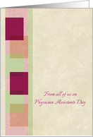 From All Of Us Physician Assistants Day Checks Geometric Design card
