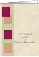 Happy Physician Assistants Day Daughter Geometric Design card