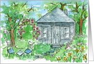 First New Home Announcement Cottage House card