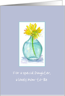 Pregnancy Congratulations Daughter Custom Card Daisy Flower card