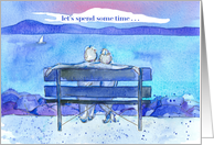 Let’s Spend Some Time Together Romantic Couple Lake card