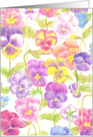 Hello Special Friend Pansy Flowers Illustration card