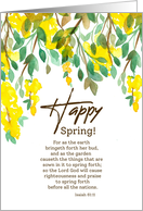 Happy Spring Bible Verse Isaiah 61 Religious Floral card
