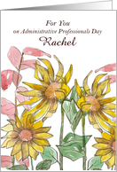 Happy Administrative Professionals Day Sunflower Custom card