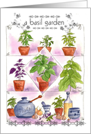 Basil Herbal Pesto Kitchen Garden Note Card