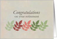 Congratulations on your Retirement Autumn Leaves card