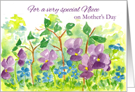 Happy Mother’s Day Niece Watercolor Violets card